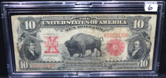 RARE $10 U.S. NOTE "BISON" NOTE SERIES 1901 LARGE