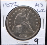 1872 SEATED DOLLAR