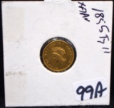 1855 TYPE 2 $1 INDIAN GOLD COIN
