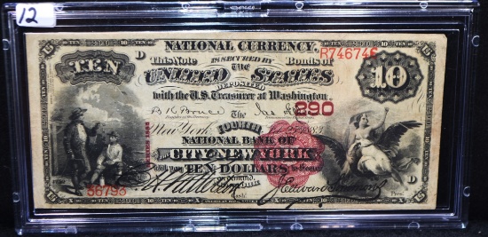 $10 NATIIONAL CURRENCY NEW YORK SERIES 1875