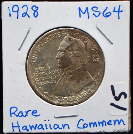 RARE 1928 HAWAIIAN COMMEMORATIVE HALF DOLLAR