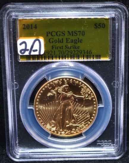 2014 FIRST STRIKE GOLD EAGLE - PCGS MS70