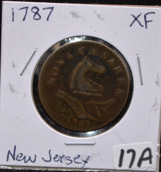 SCARCE 1787 COLONIAL NEW JERSEY CENT