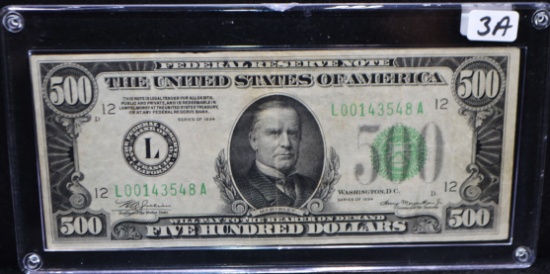 CHOICE $500 FEDERAL RESERVE NOTE - SERIES 1934