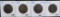 4 MIXED DATE LARGE CENTS