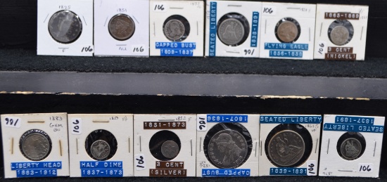 OLD TIME 12 COIN TYPE SET
