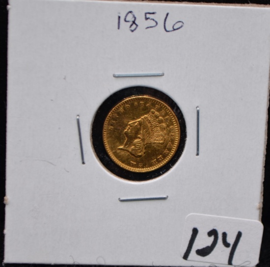1856 $1 PRINCESS GOLD COIN