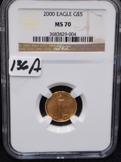 2000 $5 AMERICAN GOLD EAGLE - NGC MS70