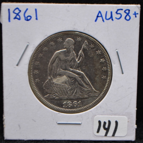 1861 SEATED LIBERTY HALF DOLLAR