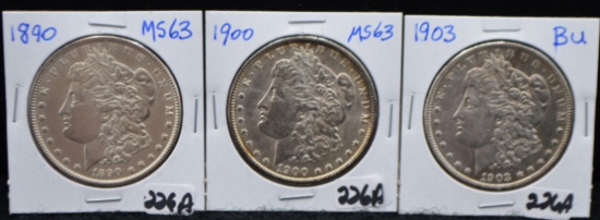 1890, 1900. 1903 MORGANS FROM LARGE COLLECTION