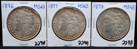 1896, 1897, 1898 MORGANS FROM LARGE COLLECTION