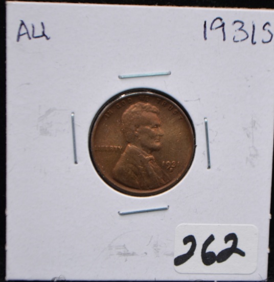 KEY 1931-S LINCOLN WHEAT PENNY