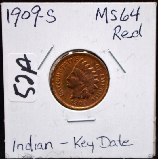 KEY DATE 1909-S INDIAN HEAD PENNY