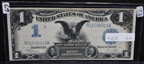 RARE "BLACK EAGLE" $1 SILVER CERTIFICATE - 1899