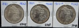 1883, 1889, 1902-0 MORGANS FROM LARGE COLLECTION
