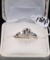 LADIES 14K WHITE GOLD DIAMOND RING
