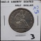 RARE 1867-S TYPE 5 SEATED LIBERTY HALF DOLLAR