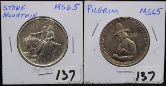 1925 STONE MOUNTAIN & 1920 PILGRIM COMM HALVES