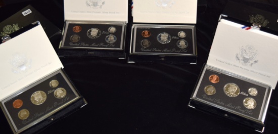 4 DIFFERENT DATE  U.S. PREMIER SILVER PROOF SETS