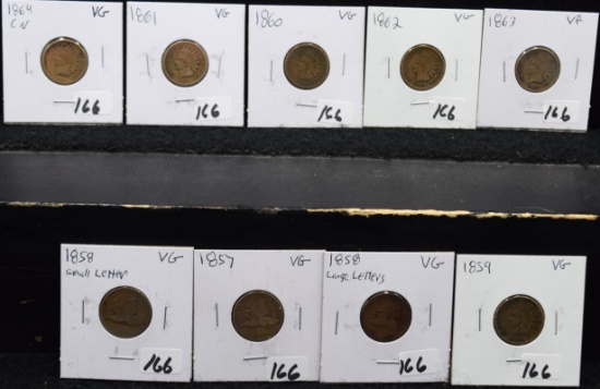 COMPLETE SET  FLYING EAGLE & INDIAN PENNIES