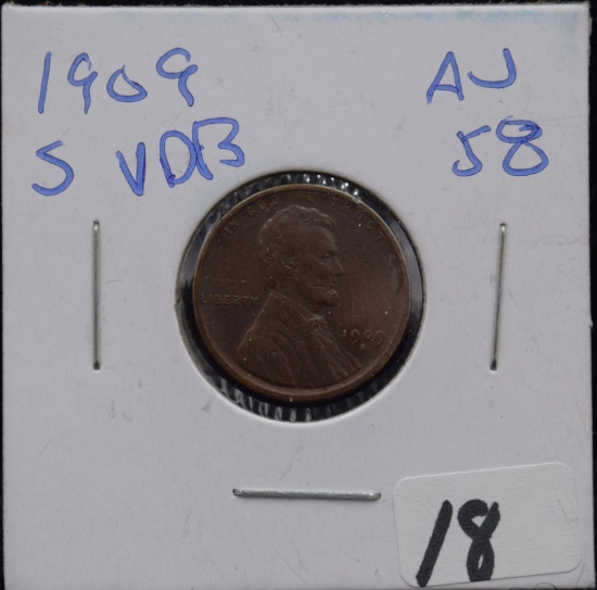 RARE KEY DATE 1909-S VDB LINCOLN WHEAT PENNY