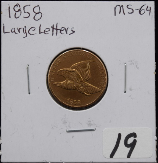 HIGH GRADE 1858-LL FLYING EAGLE PENNY