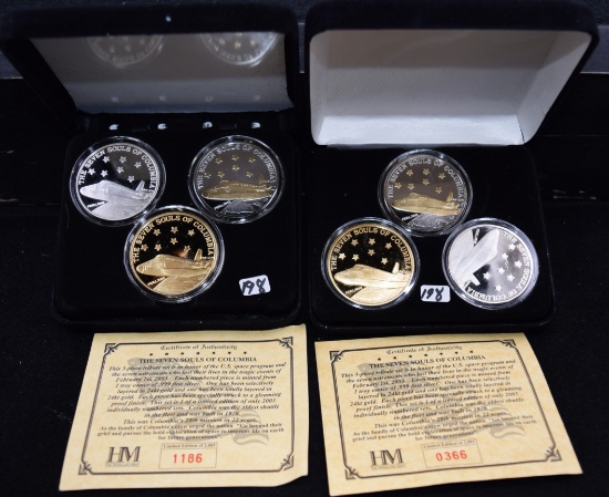 (6) 1 OZ ,999 SILVER LTD ED 7 SOULS OF COLUMBIA