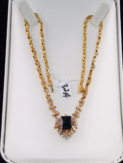 LADIES 8.36 CTTW DIAMOND & TOURMALINE18K NECKLACE