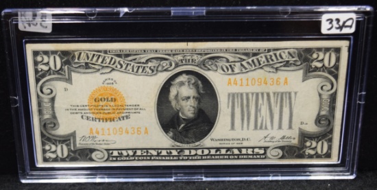 CHOICE AU+ $20 GOLD CERTIFICATE - SERIES 1928