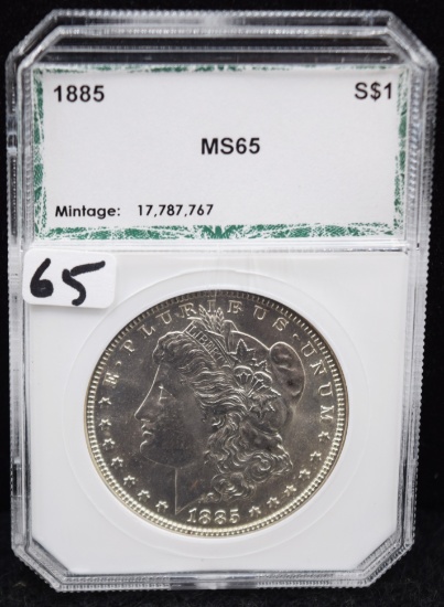 1885 MORGAN DOLLAR - PCI MS65