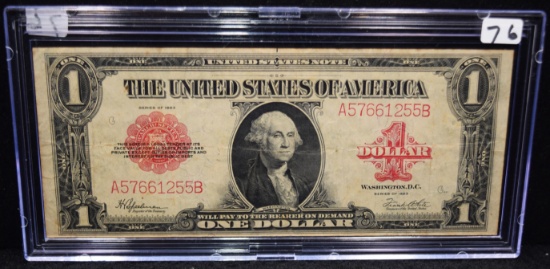 RARE RED SEAL $1 LARGE SIZE U.S. NOTE SERIES 1923