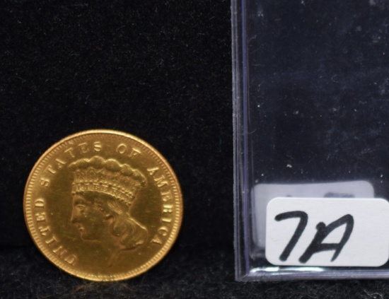RARE 1855 $3 PRINCESS GOLD COIN