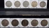 10 XF/AU 1921 MORGAN DOLLARS