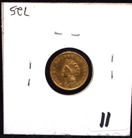 RARE TYPE 2 1855 $1 PRINCESS GOLD COIN