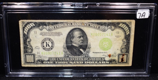RARE $1000 FED RESERVE NOTE SERIES 1934