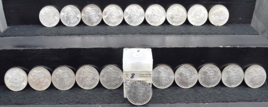 20 UNCIRCULATED 1883-0 MORGAN DOLLARS