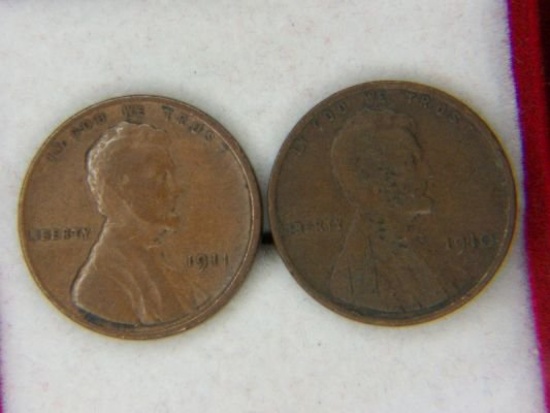 1910 & 1911 Lincoln Cent