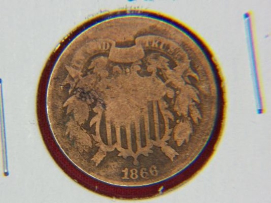 1966 2 Cent Copper Civil War Era