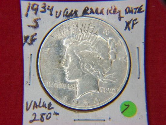 1934 S Peace Dollar