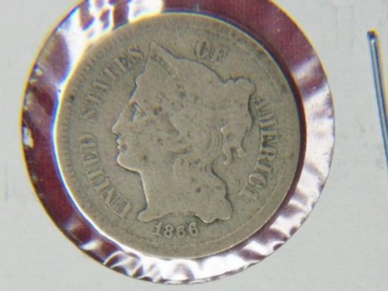 1866 3 Cent Nickel