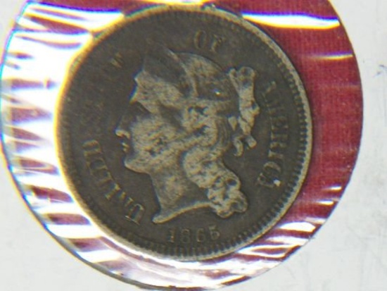 1865 3 Cent Nickel