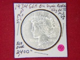 1934 P Peace Dollar