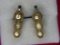 Ladies Vintage Bister Pear Screw Back Earrings