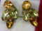 Ladies Art Decco Gemstone Clip On Earrings