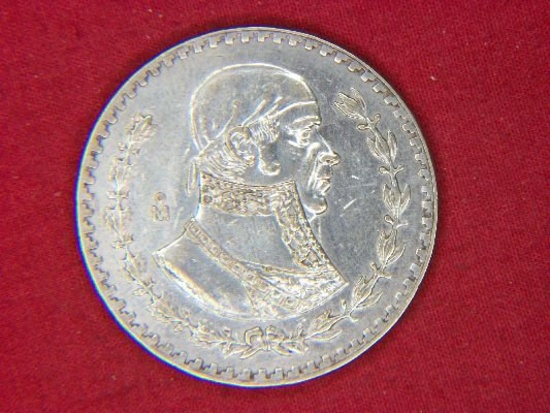 1961 1 Peso Mexico Silver