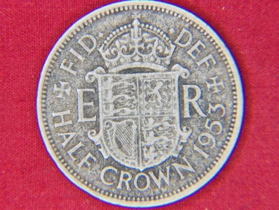 1953 1/2 Crown Great Britian