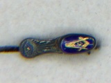 .925 & 10kt Gold Masonic Ladies Shoe Pin