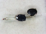 .925 Ladies 1.5 Carat Garnet Earrings