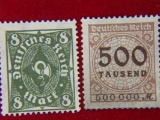 German Inflation Era Stamps 2 Pieces