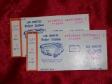 (2) Dodger Tickets September 03, 1977